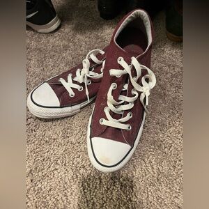 Converse Burgundy Canvas Sneakers